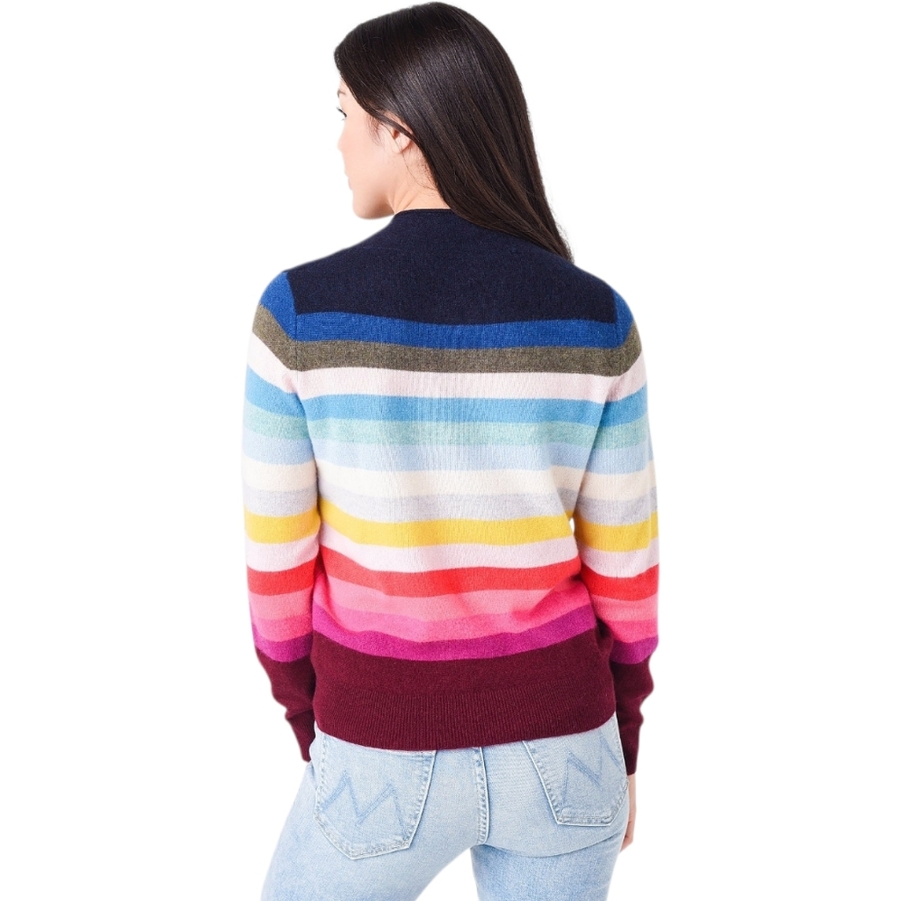 Anthropologie White + Warren Multicoloured  Cashmere Rolled Mock Neck Sweater XS - Picture 2 of 12